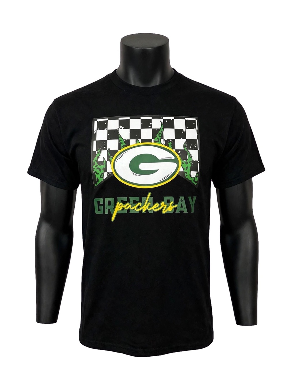 Black Green Bay Packers Graphic  Tee